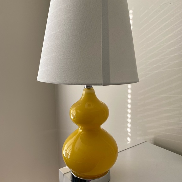 Yellow and White Decor Table Lamp - Picture 1 of 4
